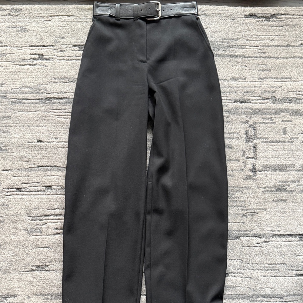 Alexander Wang Black Wide-Leg Trousers with Belt